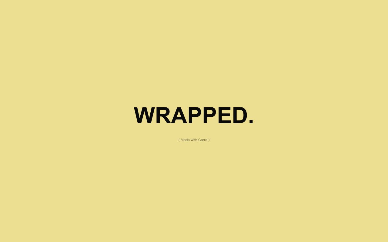 Carrd profile picture for @wrapped